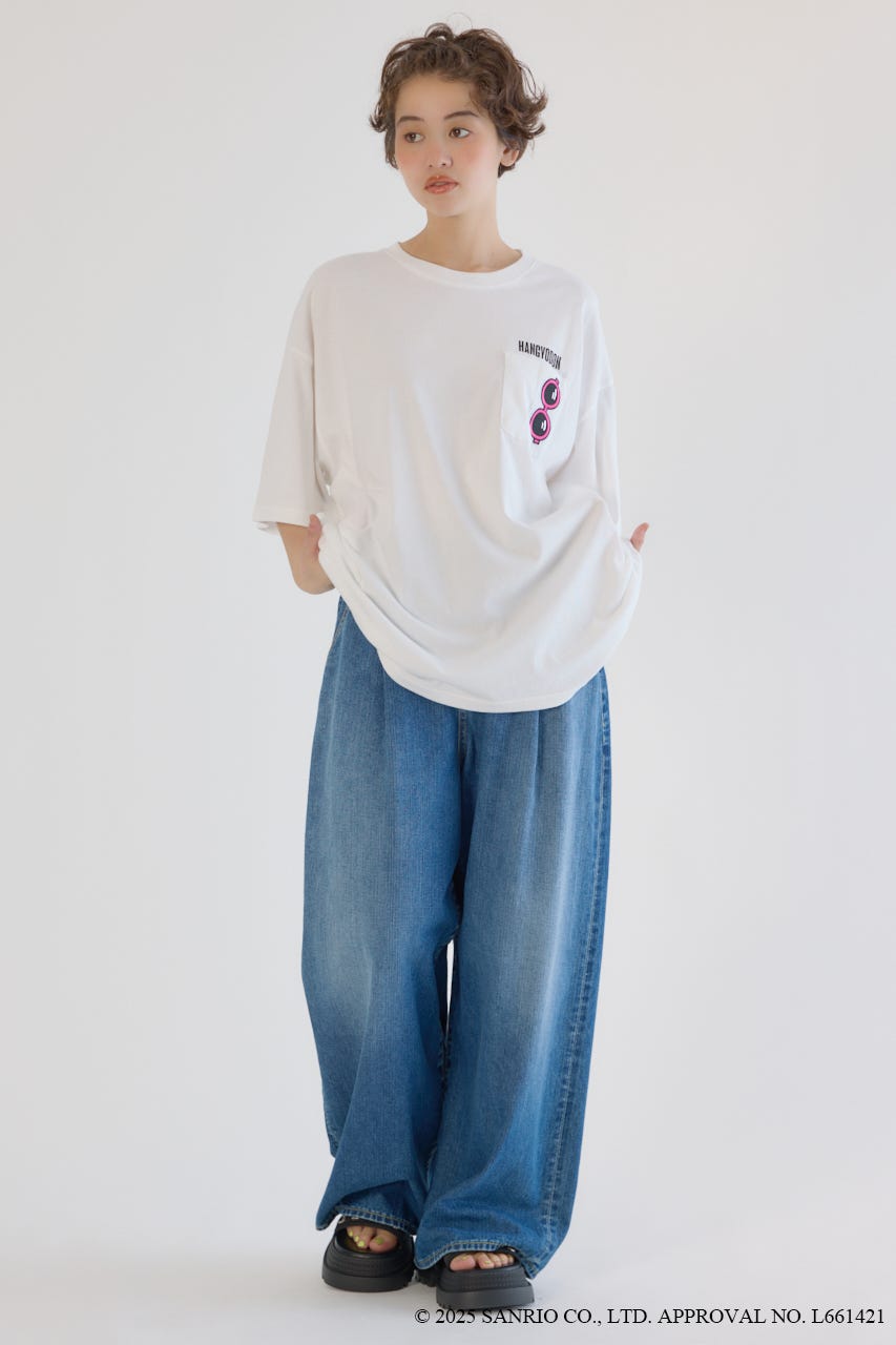 (サンリオキャラクターズ)ビーチハンギョドンTシャツ O/WHT FREE