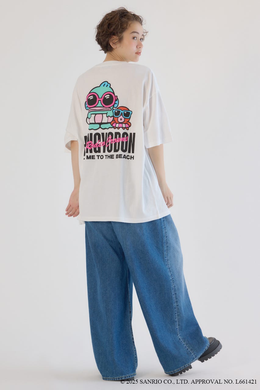 (サンリオキャラクターズ)ビーチハンギョドンTシャツ O/WHT FREE