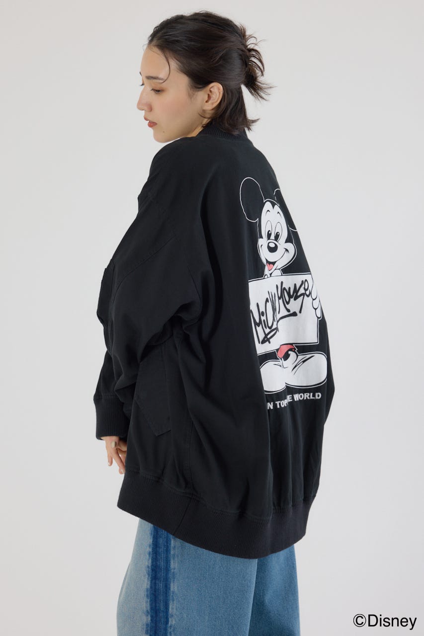 【UNISEX】(ミッキー) ミリタリーブルゾン BLK FREE