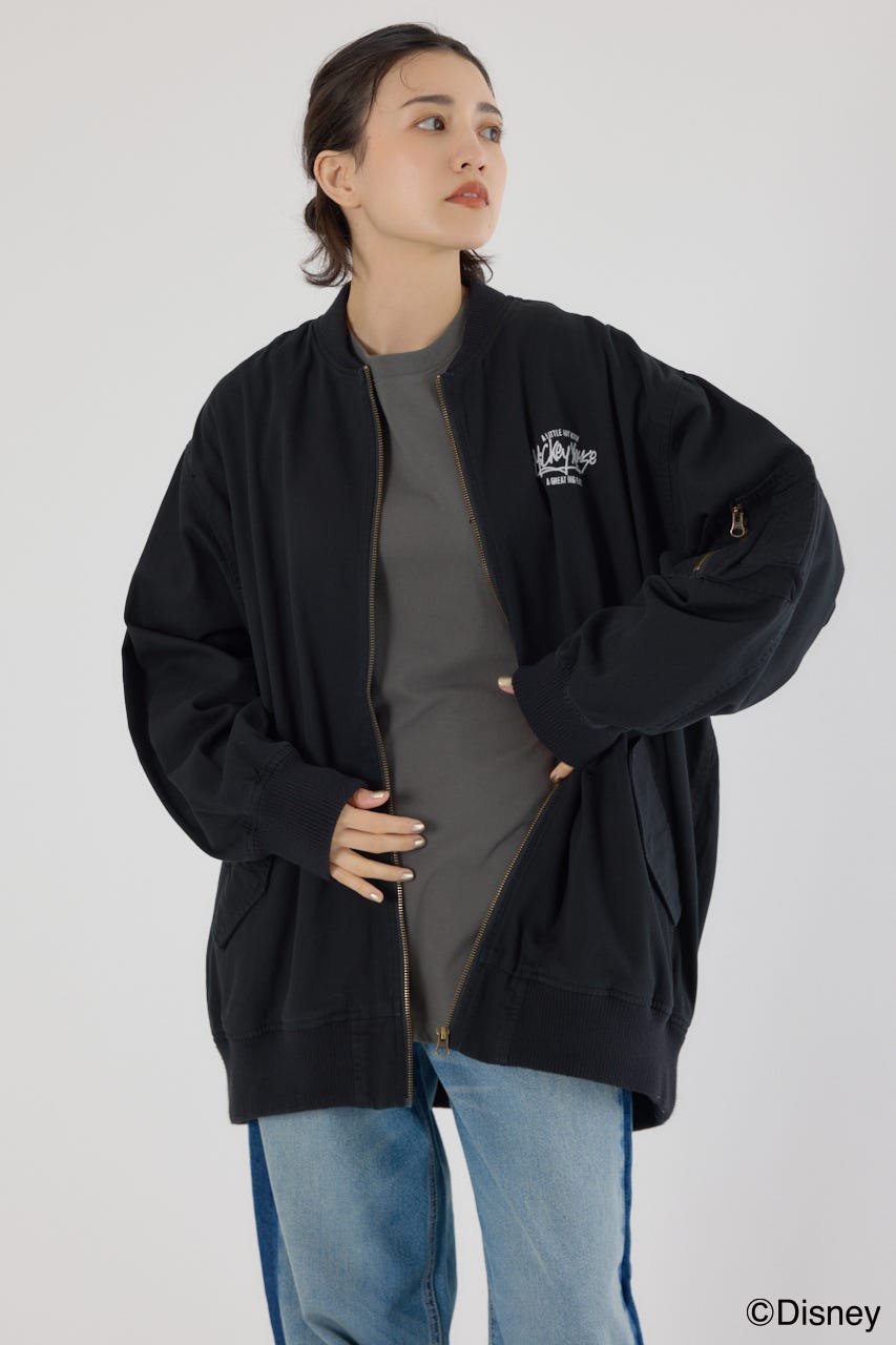 【UNISEX】(ミッキー) ミリタリーブルゾン BLK FREE