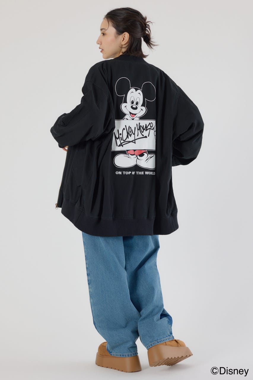 【UNISEX】(ミッキー) ミリタリーブルゾン BLK FREE