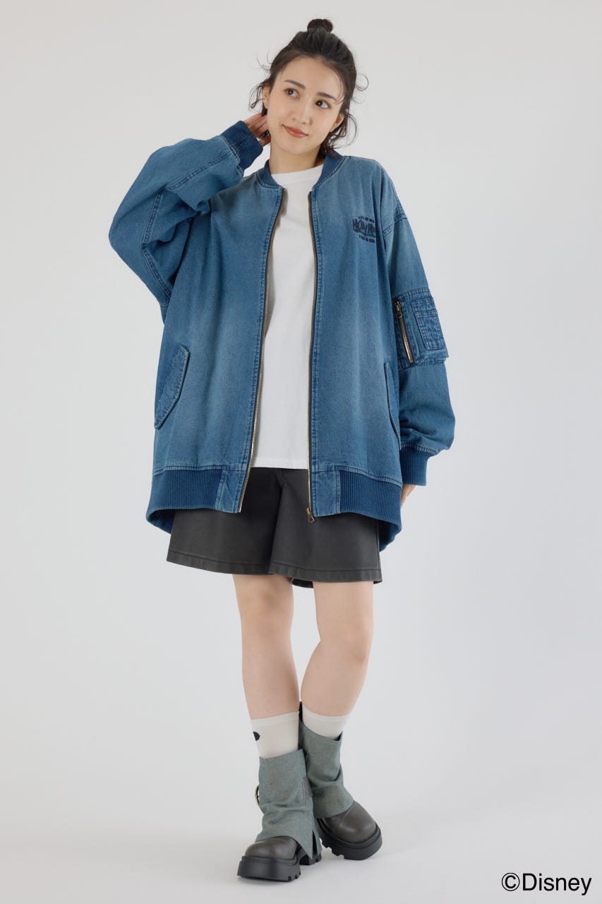 【UNISEX】(ミッキー) ミリタリーブルゾン BLU FREE