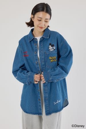 【UNISEX】（ミッキー）DENIMシャツ