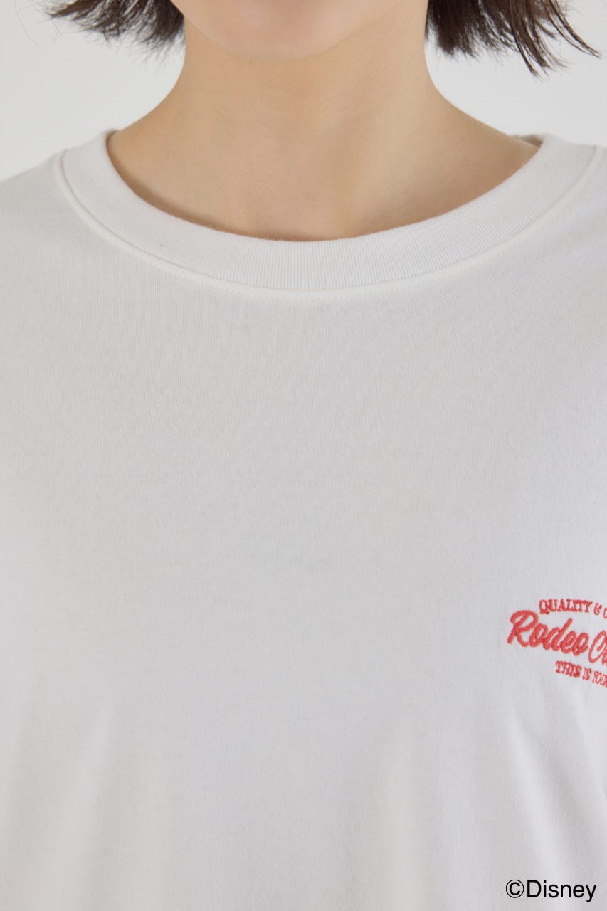 【UNISEX】(ミッキー&フレンズ)レイヤードロングスリーブTシャツ O/WHT M