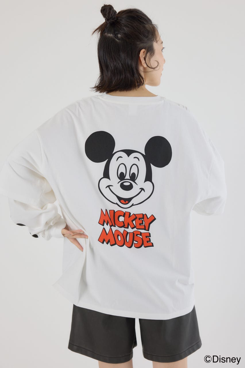 Roen ミッキー ダメージロンＴ 七分 レディース RODEO CROWNS WIDE BOWL | 【UNISEX】（ミッキー＆フレンズ