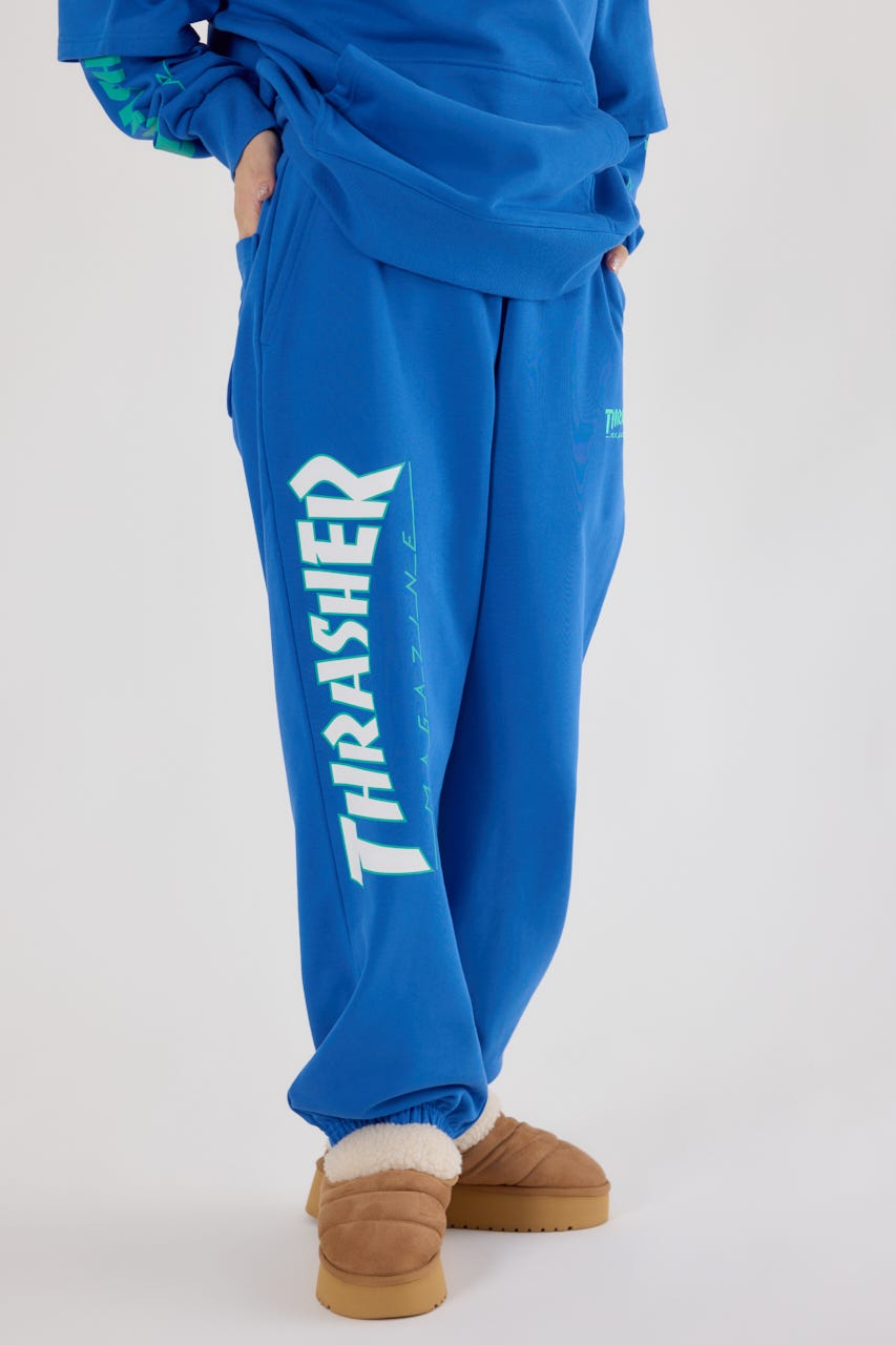 【UNISEX】(THRASHER) スウェットパンツ BLU M