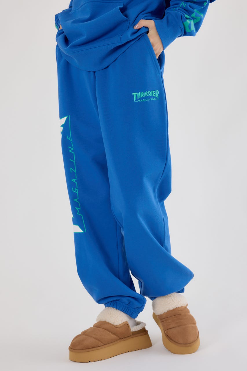 【UNISEX】(THRASHER) スウェットパンツ BLU M