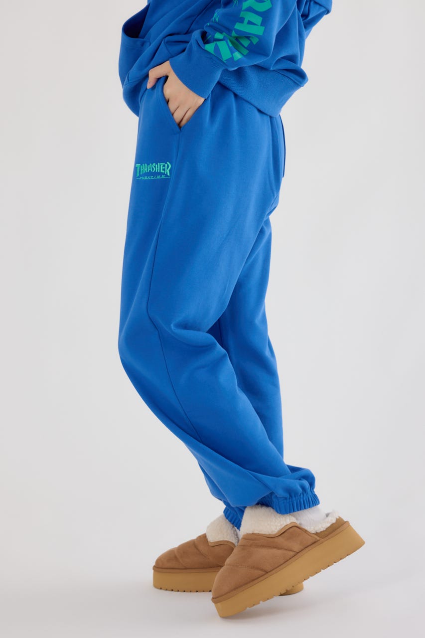 【UNISEX】(THRASHER) スウェットパンツ BLU M