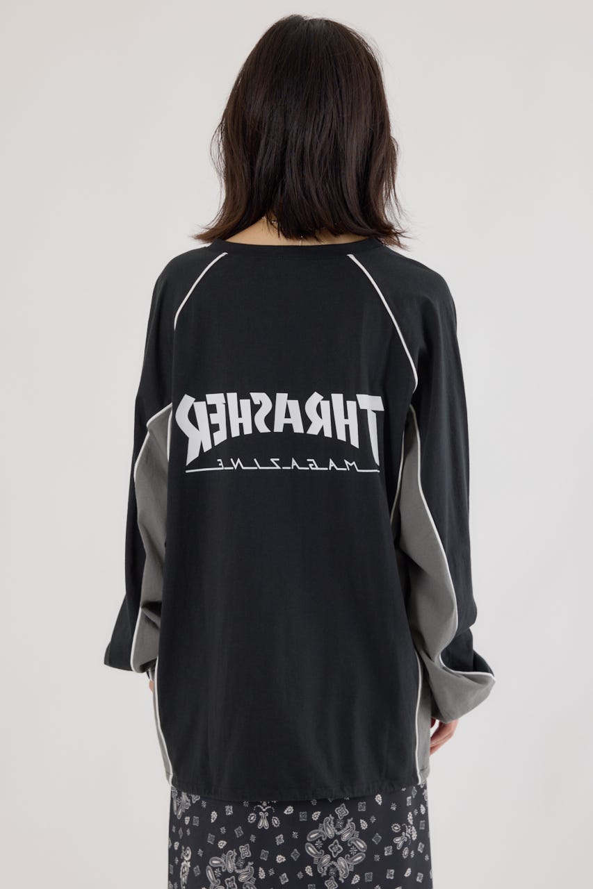 【UNISEX】(THRASHER) GAME L/S Tシャツ BLK FREE