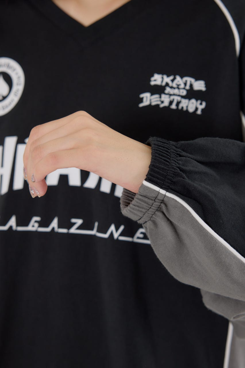 【UNISEX】(THRASHER) GAME L/S Tシャツ BLK FREE