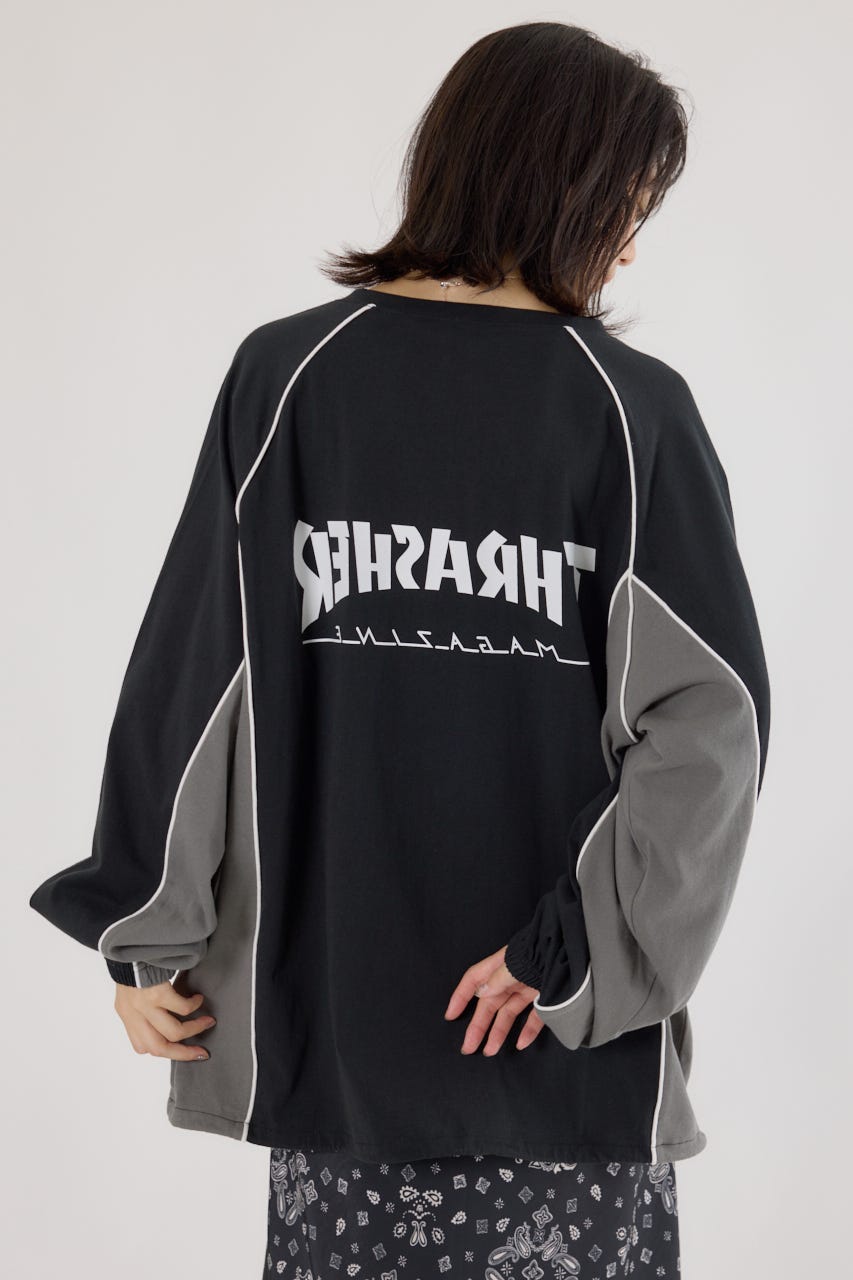 【UNISEX】(THRASHER) GAME L/S Tシャツ BLK FREE