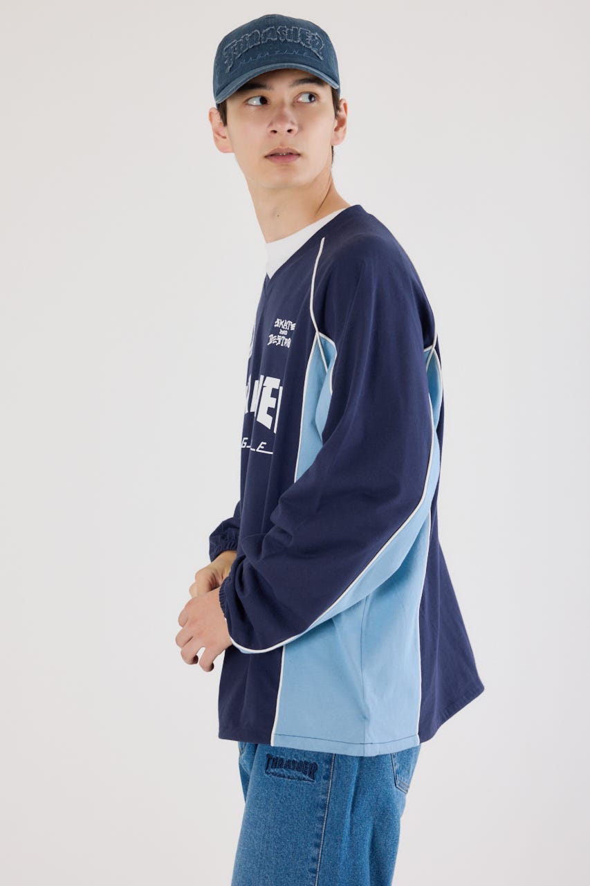 【UNISEX】(THRASHER) GAME L/S Tシャツ NVY FREE