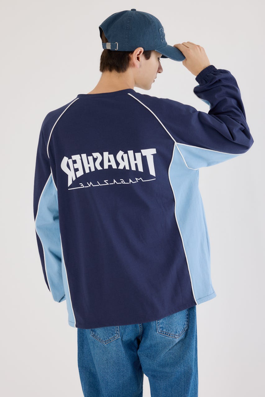 【UNISEX】(THRASHER) GAME L/S Tシャツ NVY FREE