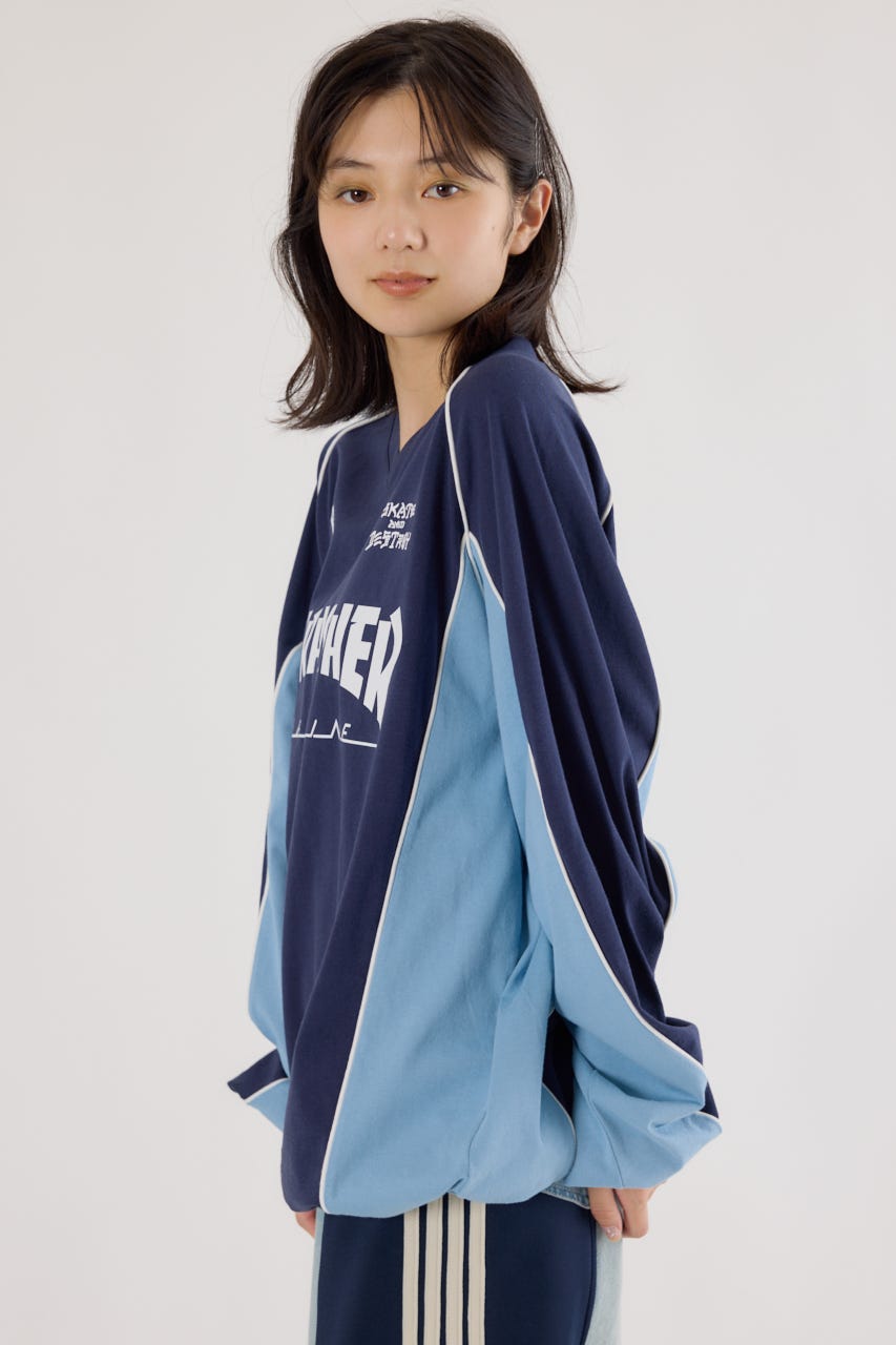 【UNISEX】(THRASHER) GAME L/S Tシャツ NVY FREE
