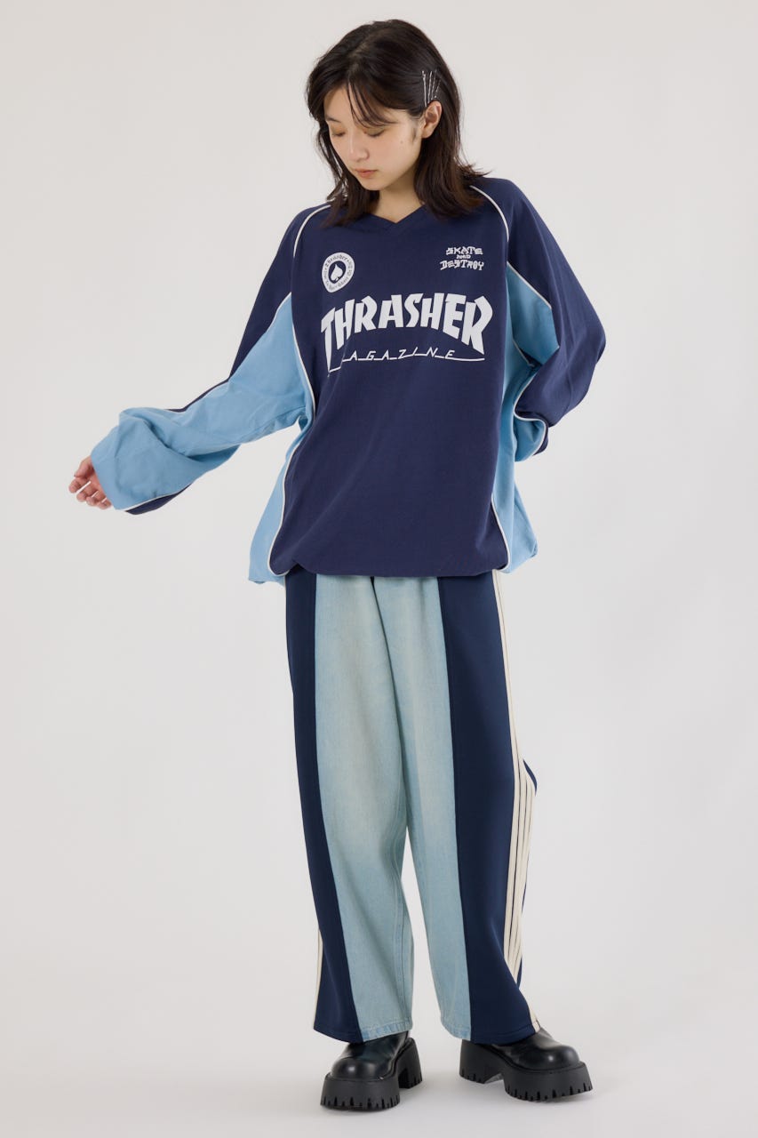 【UNISEX】(THRASHER) GAME L/S Tシャツ NVY FREE