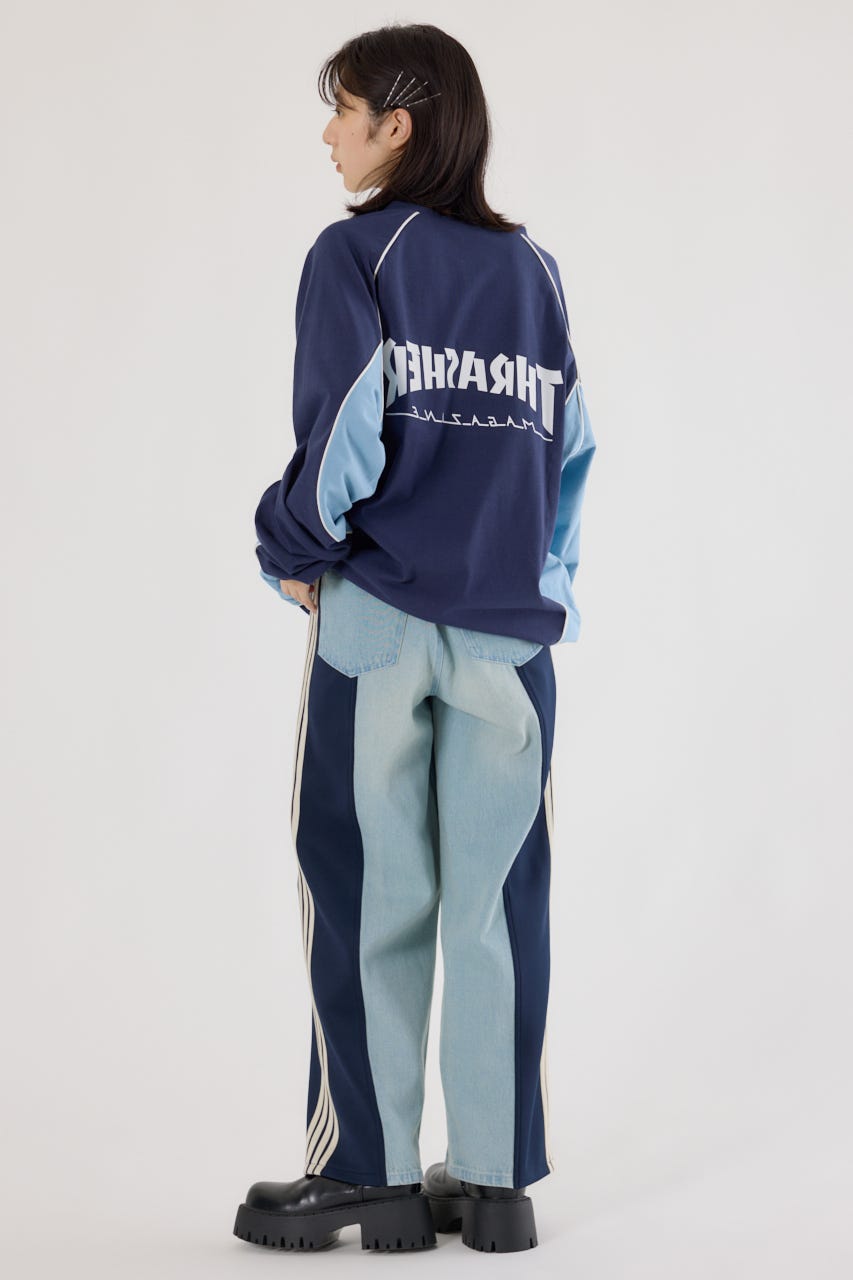 【UNISEX】(THRASHER) GAME L/S Tシャツ NVY FREE