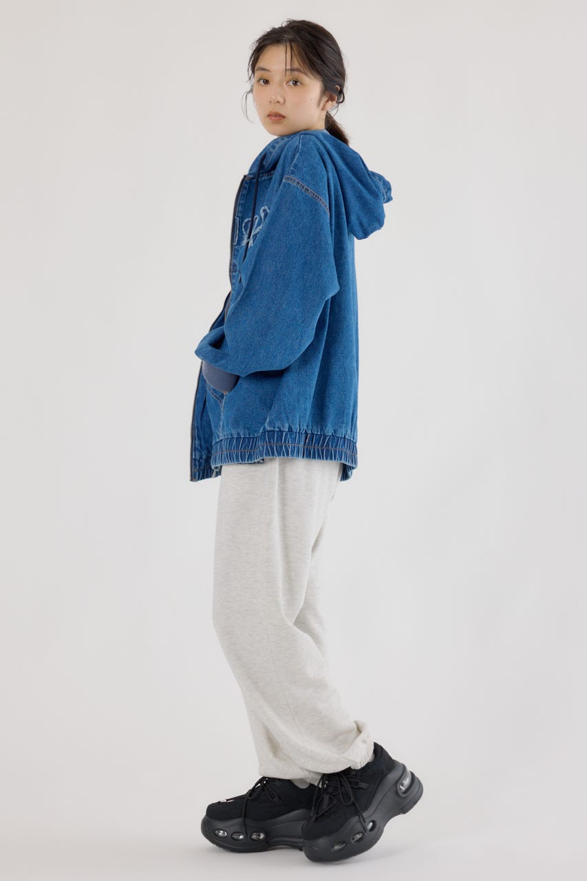 【UNISEX】(THRASHER) デニムフードブルゾン BLU FREE