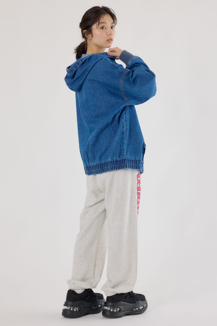 【UNISEX】(THRASHER) デニムフードブルゾン BLU FREE