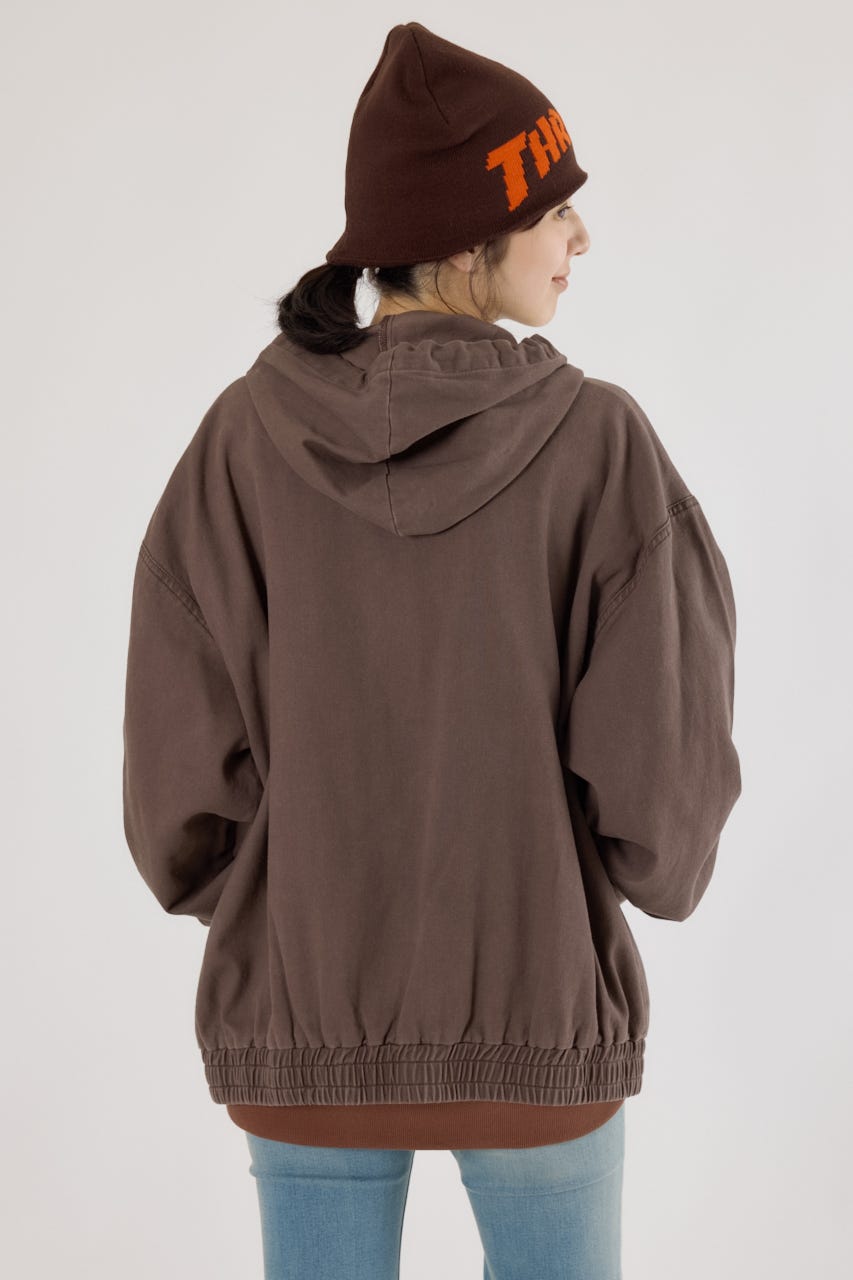 【UNISEX】(THRASHER) デニムフードブルゾン BRN FREE