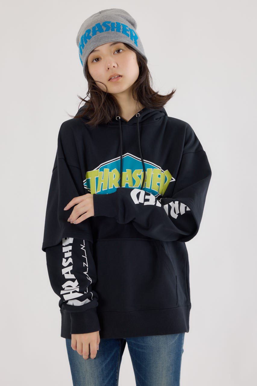 yuhan wang 24AW レースのリボン刺繍スウェットパーカー 新品未使用 Champion パーカー 「Champion(チャンピオン)」別注刺繍