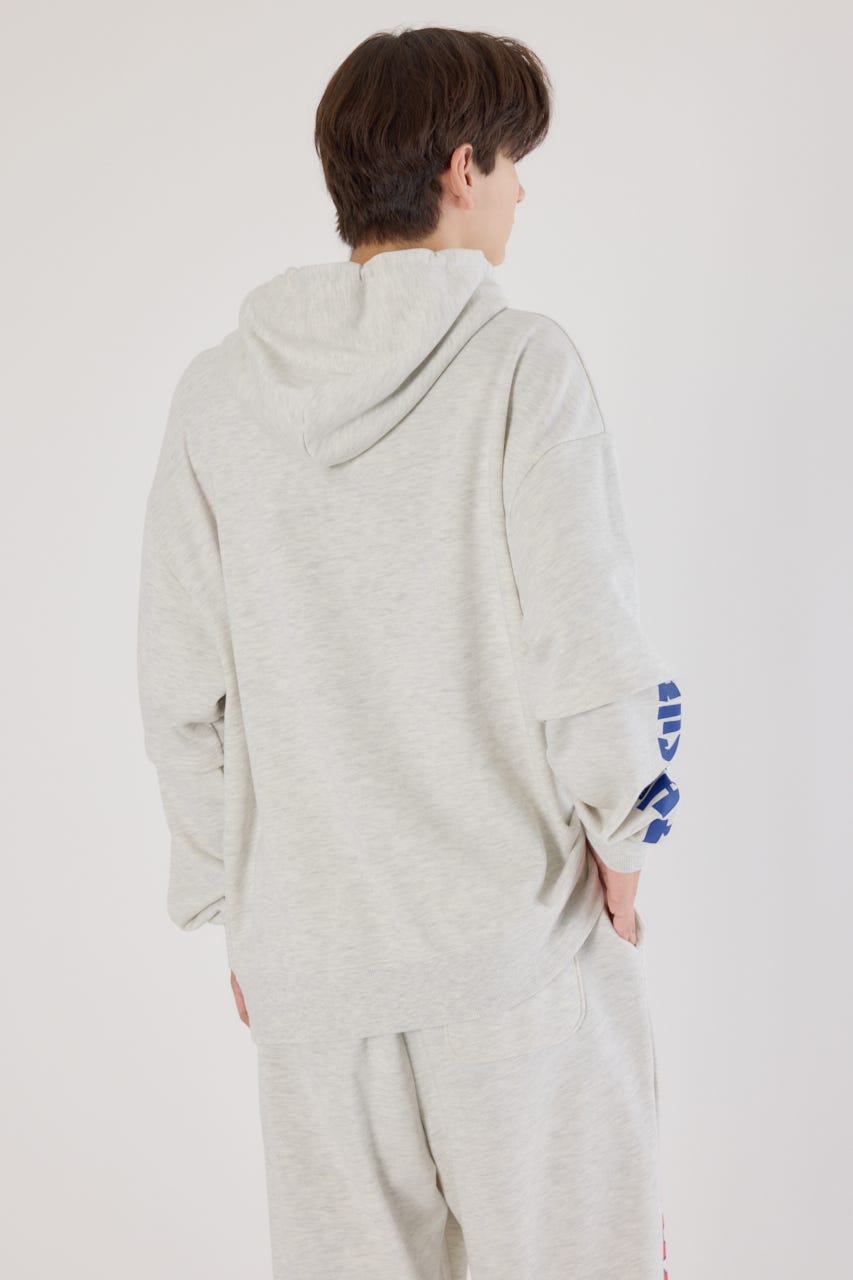 【UNISEX】(THRASHER) レイヤードスウェットパーカー L/T.GRY M