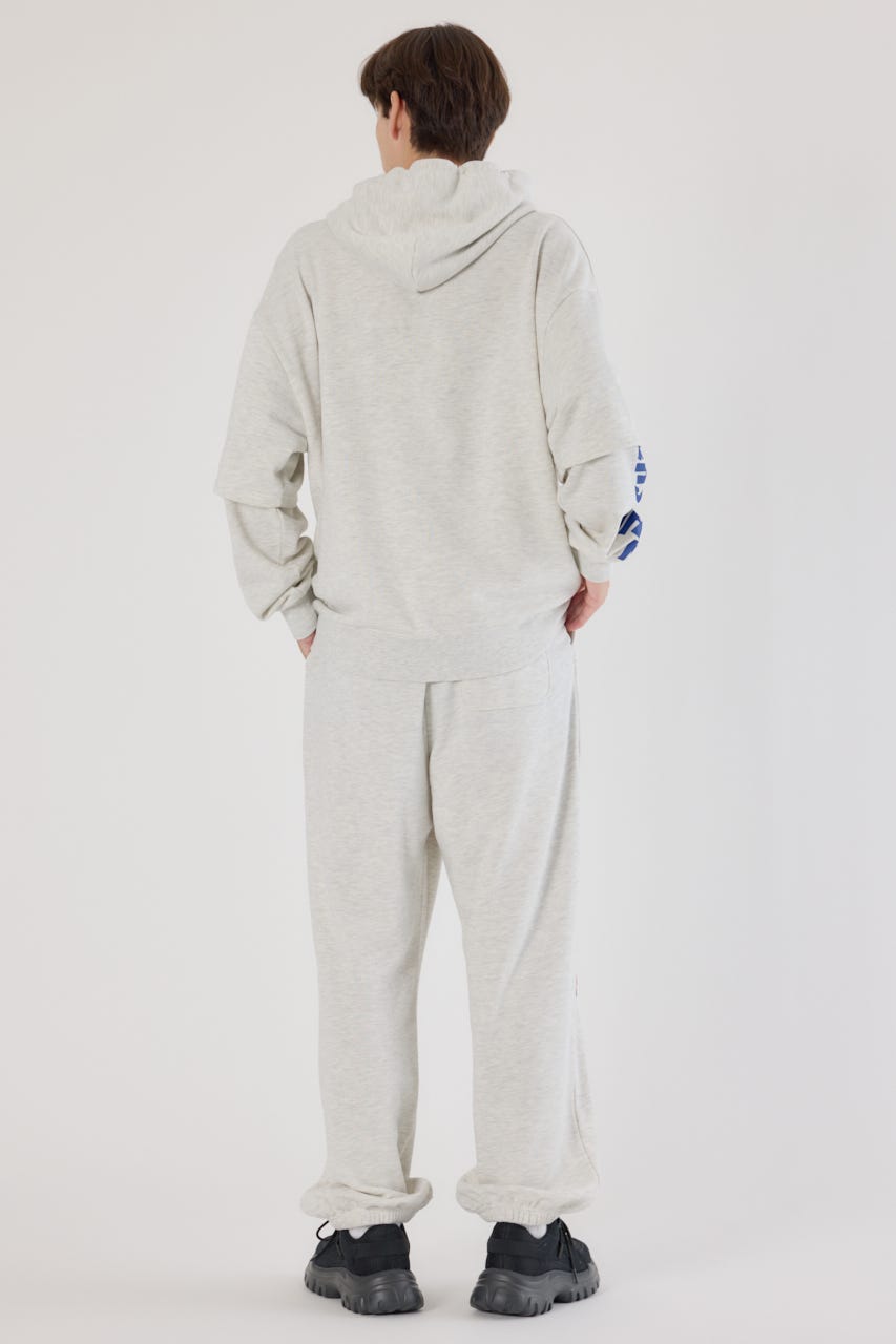 【UNISEX】(THRASHER) レイヤードスウェットパーカー L/T.GRY M