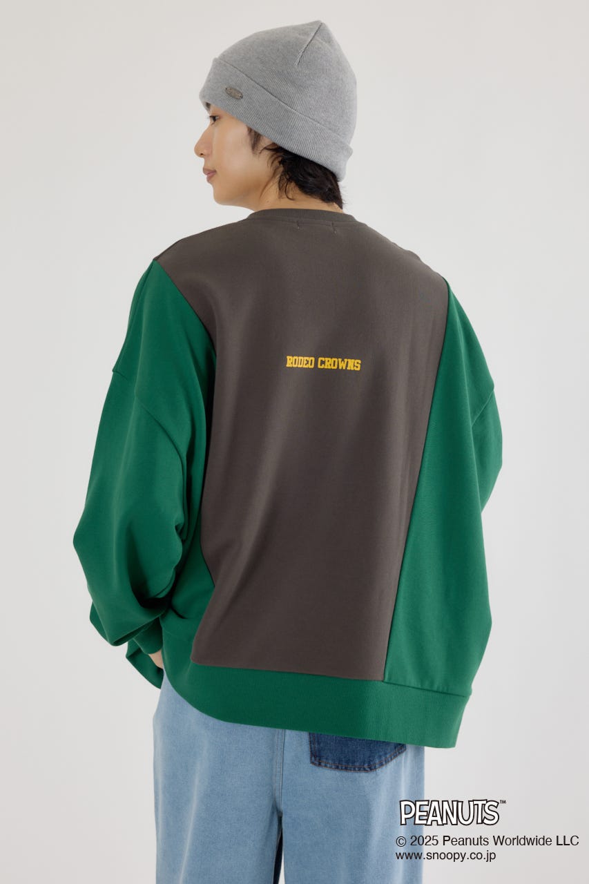 (PEANUTS) カスタムスウェットトップス 柄GRN FREE