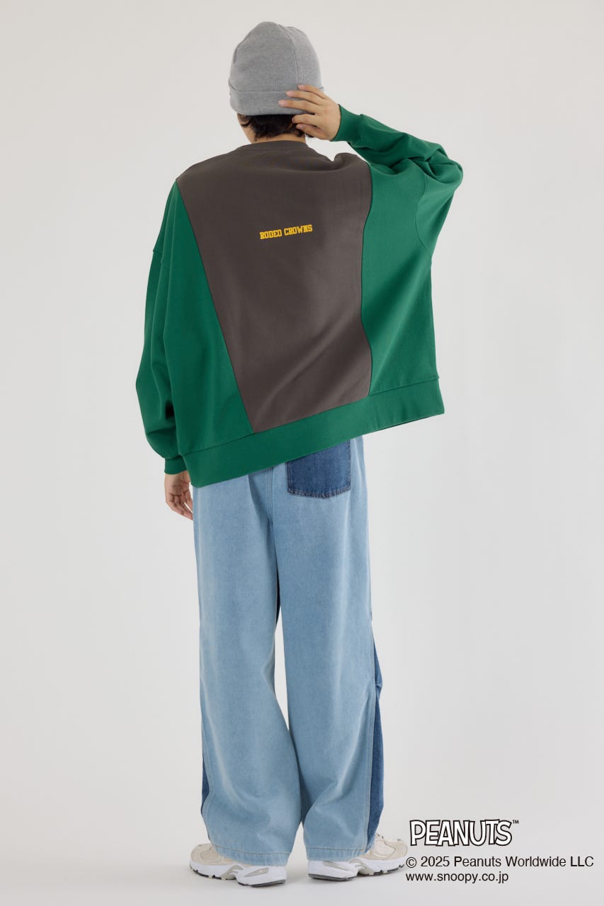 (PEANUTS) カスタムスウェットトップス 柄GRN FREE