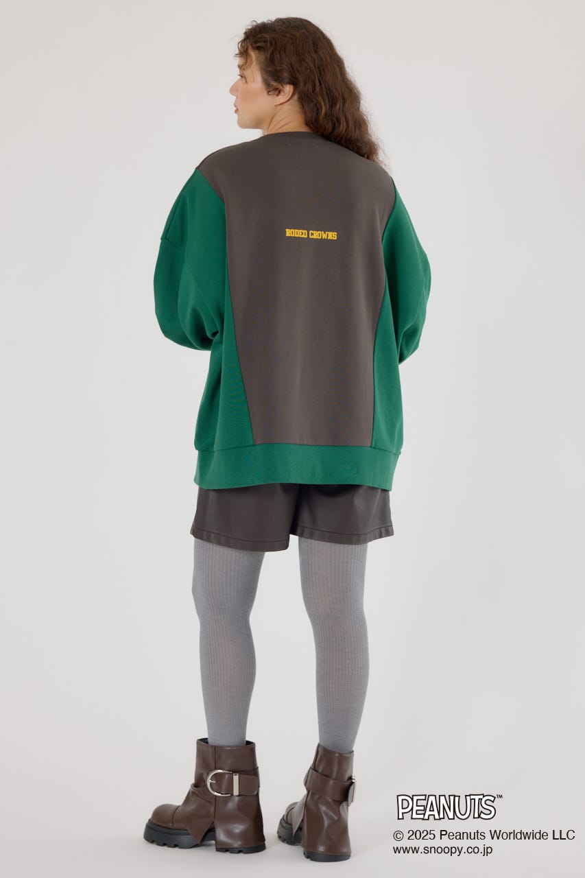 (PEANUTS) カスタムスウェットトップス 柄GRN FREE