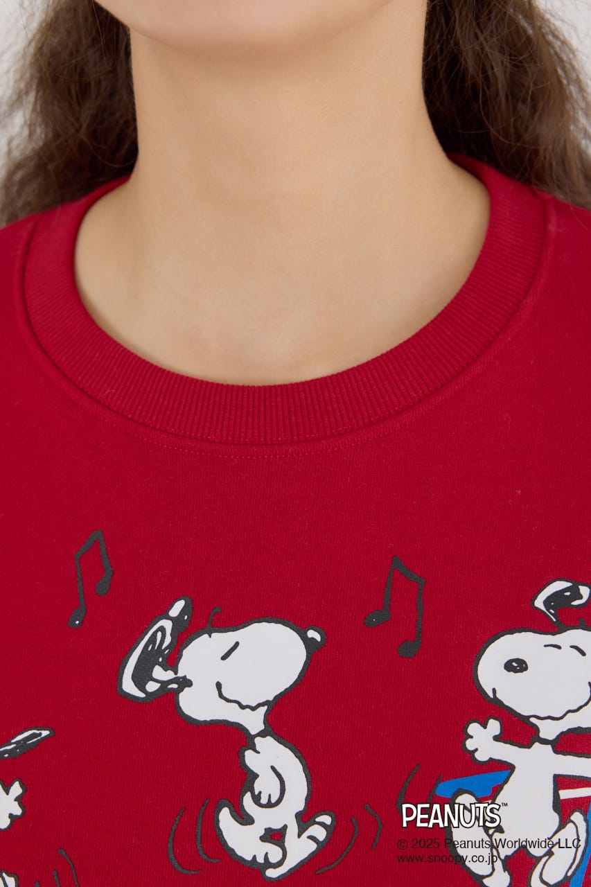 (PEANUTS) カスタムスウェットトップス 柄NVY FREE