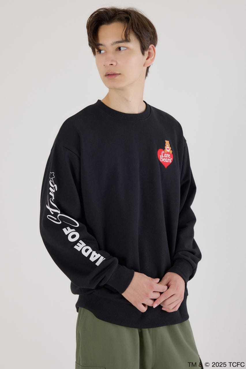 【UNISEX】(Care Bears) スウェットトップス BLK FREE