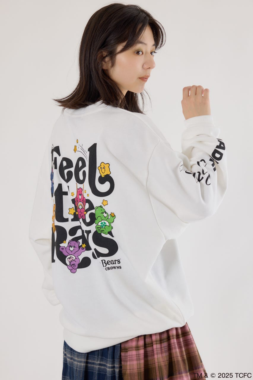【UNISEX】(Care Bears) スウェットトップス O/WHT FREE