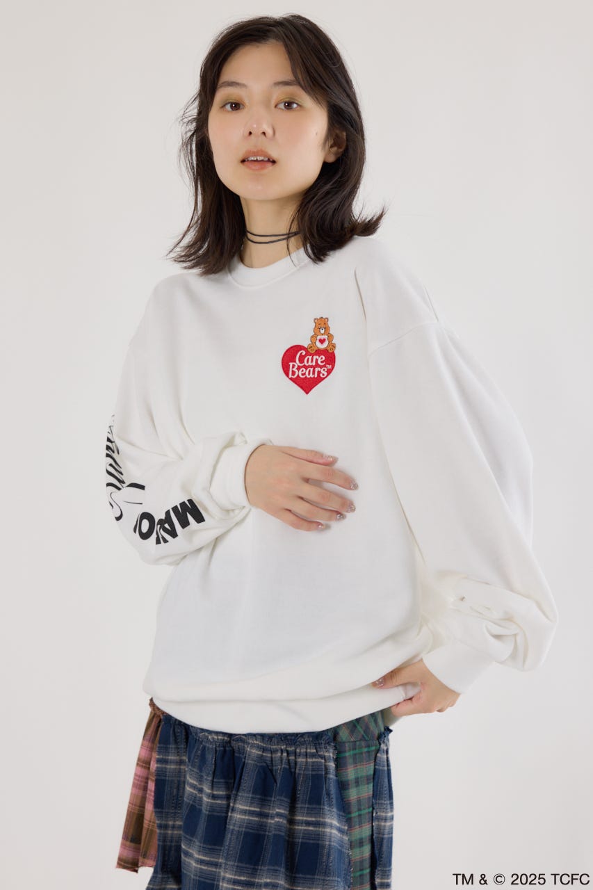 【UNISEX】(Care Bears) スウェットトップス O/WHT FREE