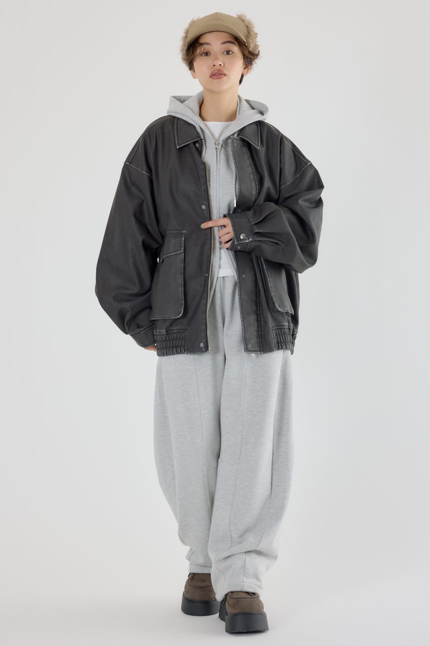 ヴィンテージ✨フランス製【レザー サファリジャケット/M】ウエストベルト ヴィンテージ✨フランス製【レザー サファリジャケット/M