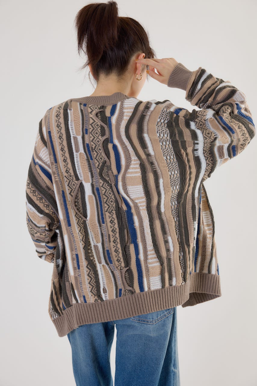 RODEO CROWNS WIDE BOWL | 【UNISEX】3Dマルチカラーニット