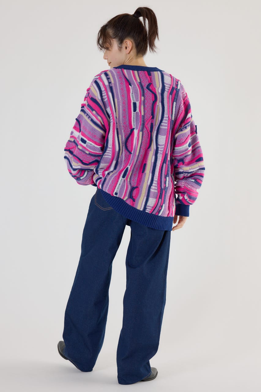 RODEO CROWNS WIDE BOWL | 【UNISEX】3Dマルチカラーニット