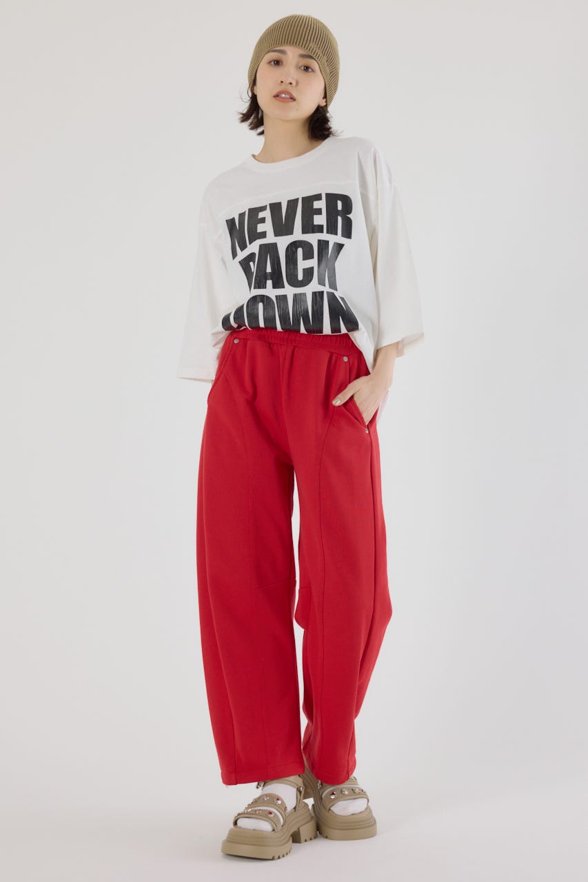【UNISEX】SHARE バレルスウェットパンツ RED M