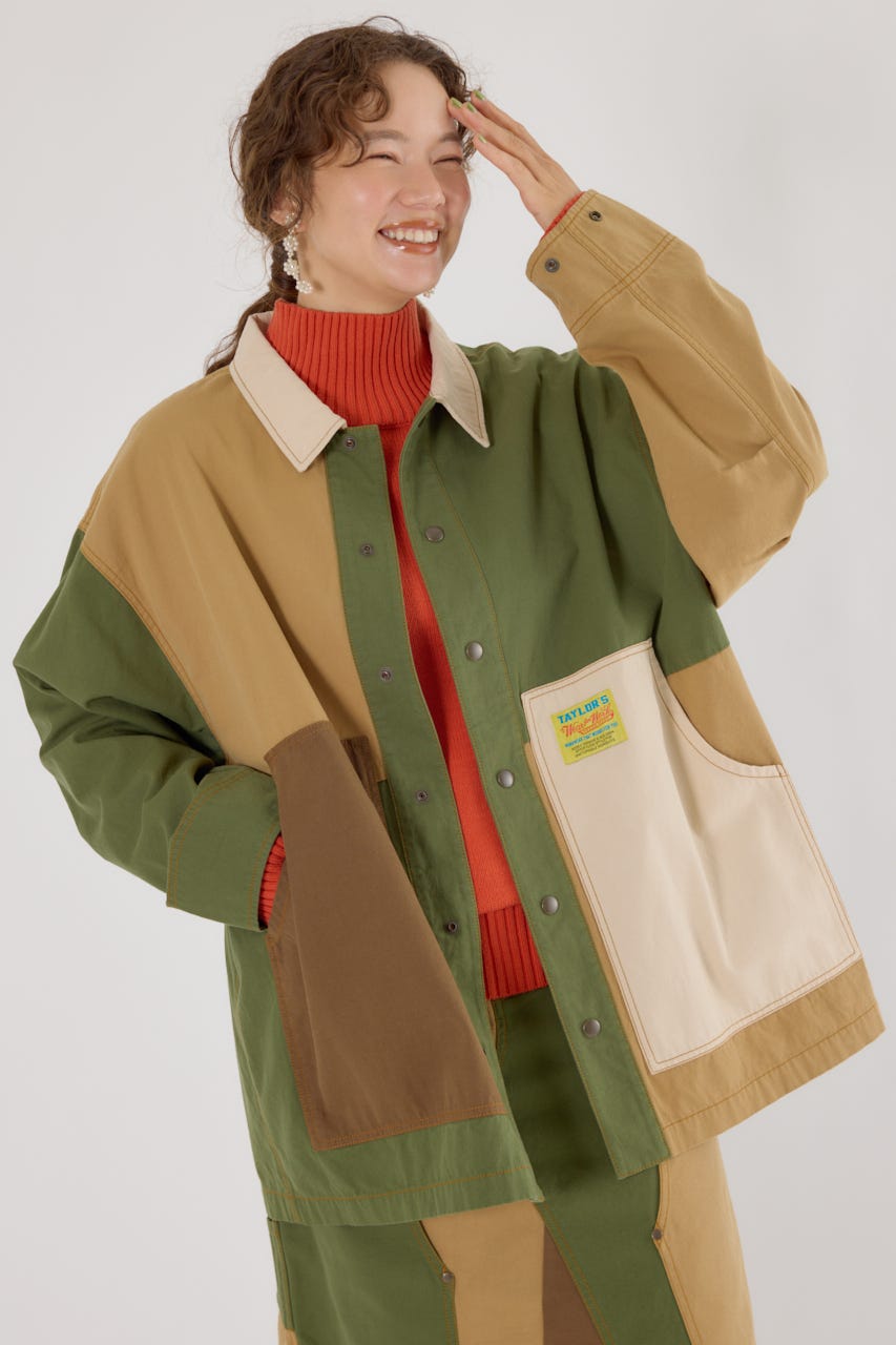 【UNISEX】アクティブジャケット 柄BEG FREE