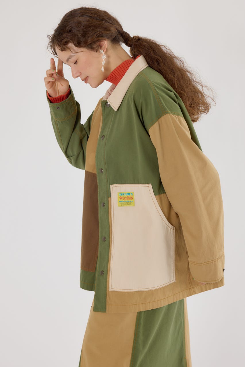 【UNISEX】アクティブジャケット 柄BEG FREE