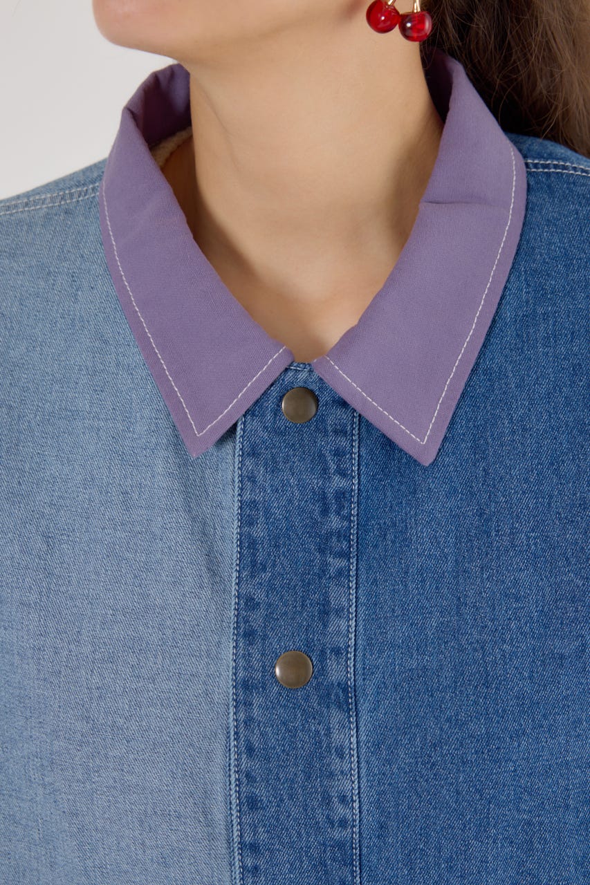 【UNISEX】アクティブジャケット 柄BLU FREE