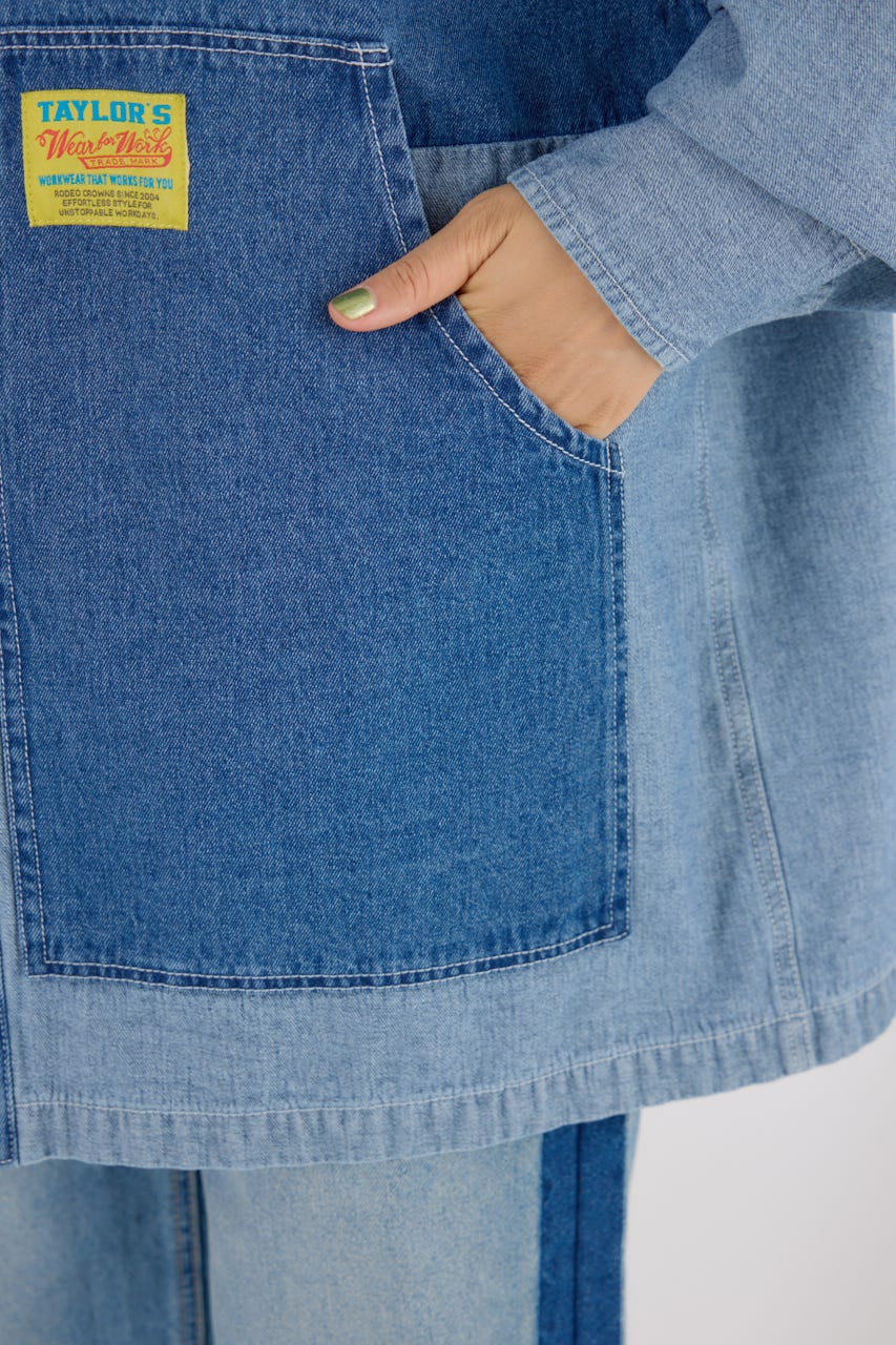 【UNISEX】アクティブジャケット 柄BLU FREE