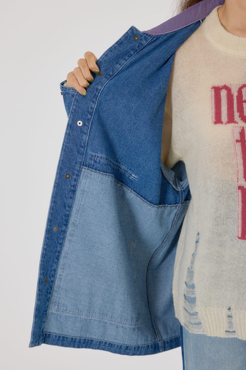 【UNISEX】アクティブジャケット 柄BLU FREE