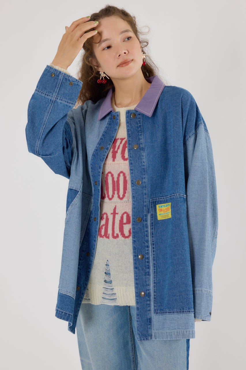 【UNISEX】アクティブジャケット 柄BLU FREE