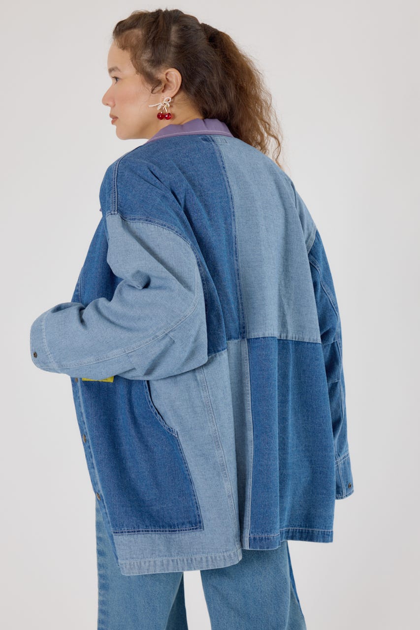 【UNISEX】アクティブジャケット 柄BLU FREE