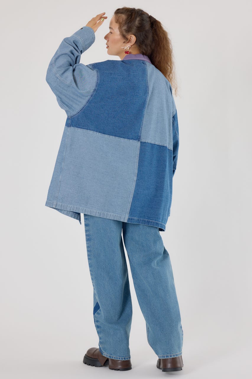 【UNISEX】アクティブジャケット 柄BLU FREE