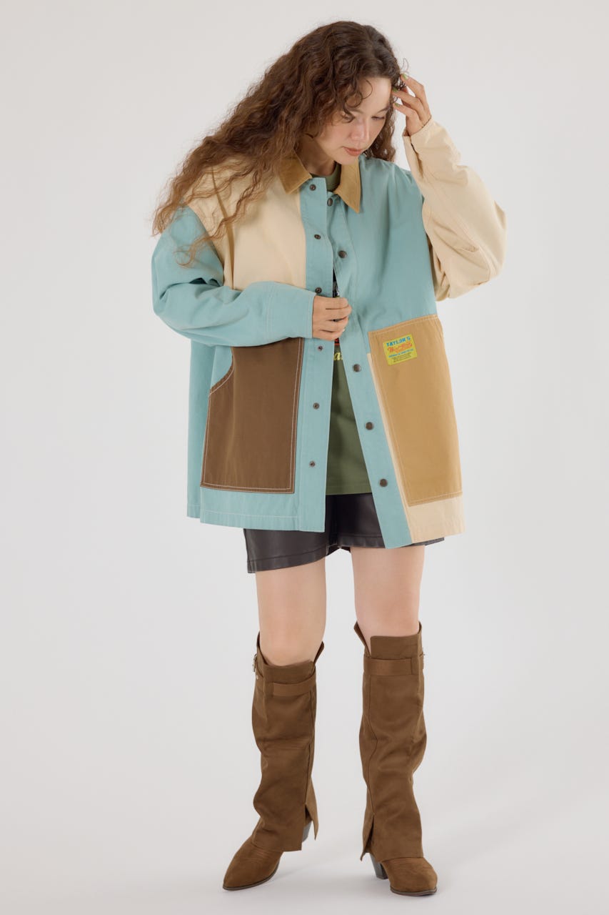 【UNISEX】アクティブジャケット 柄WHT FREE