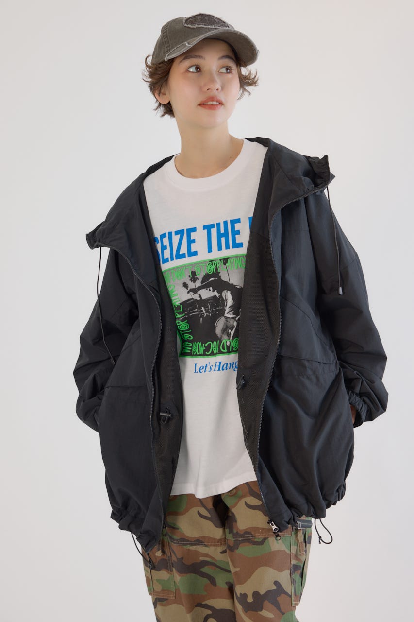 (UNISEX)RCSワイドマウンテンパーカー BLK FREE