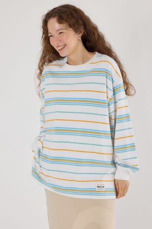 【UNISEX】マルチボーダートップス