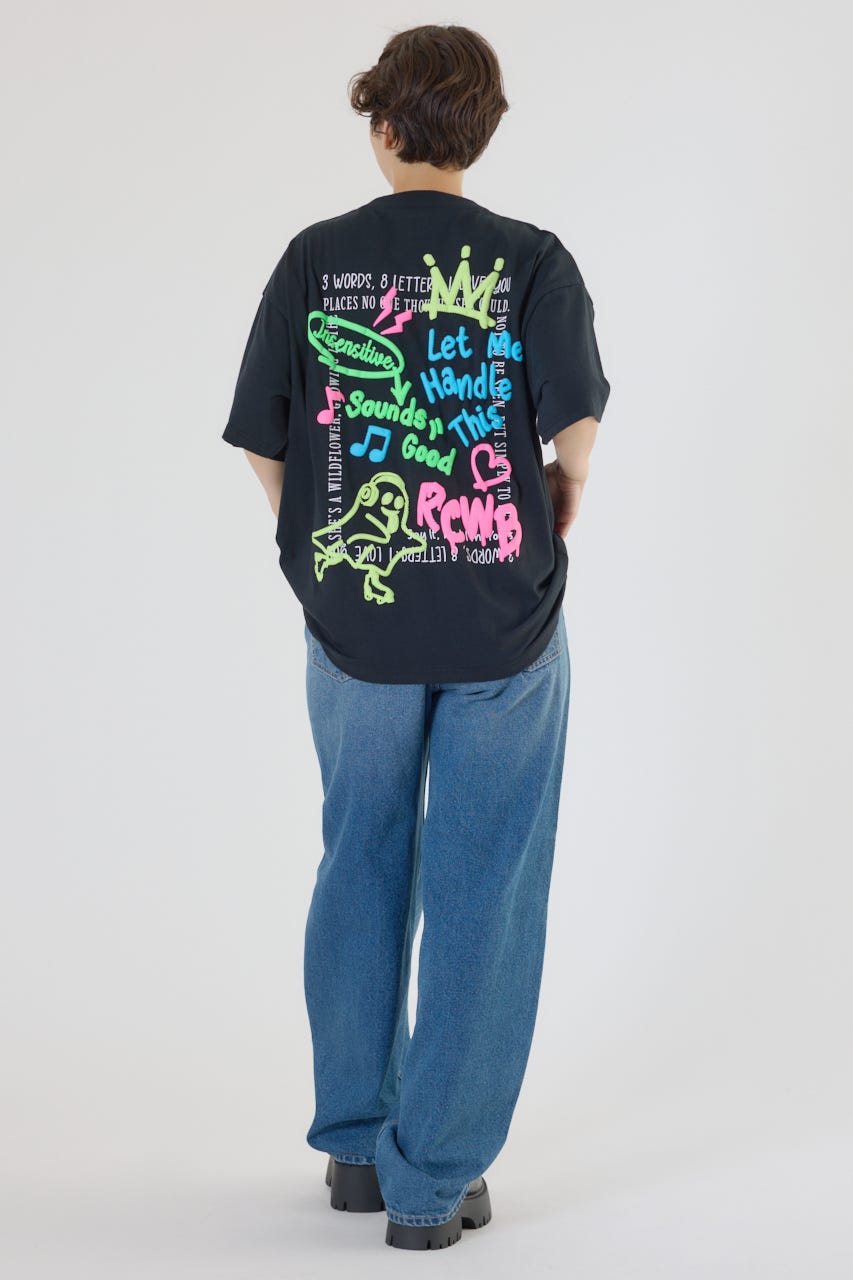 【UNISEX】NEON GRAFFITI Tシャツ BLK M