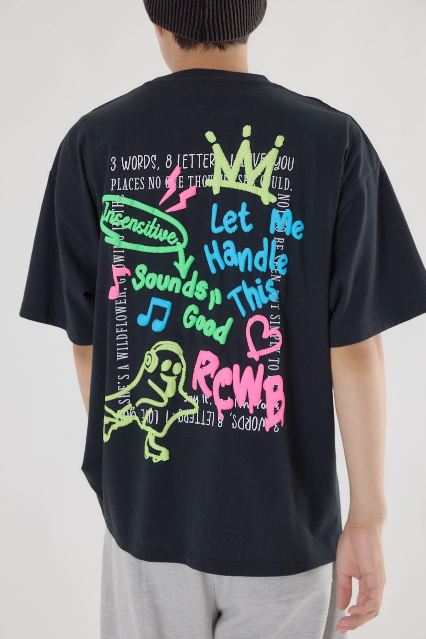 【UNISEX】NEON GRAFFITI Tシャツ BLK M